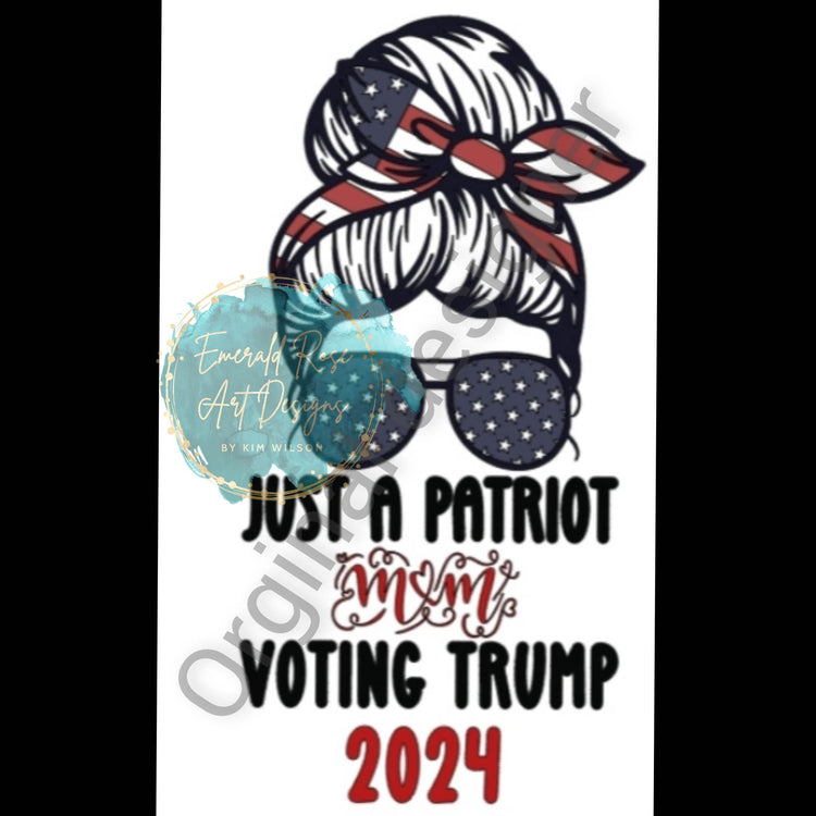 Just a patriot mom - decal/fancy mom