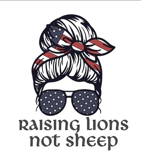 Raising Lion not sheep mom  decal